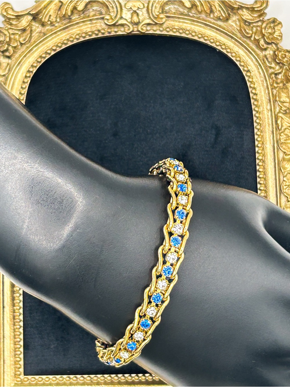 Vintage 1950s Sapphire & Ice "S-Link" Bracelet – Architectural Gold Gallery